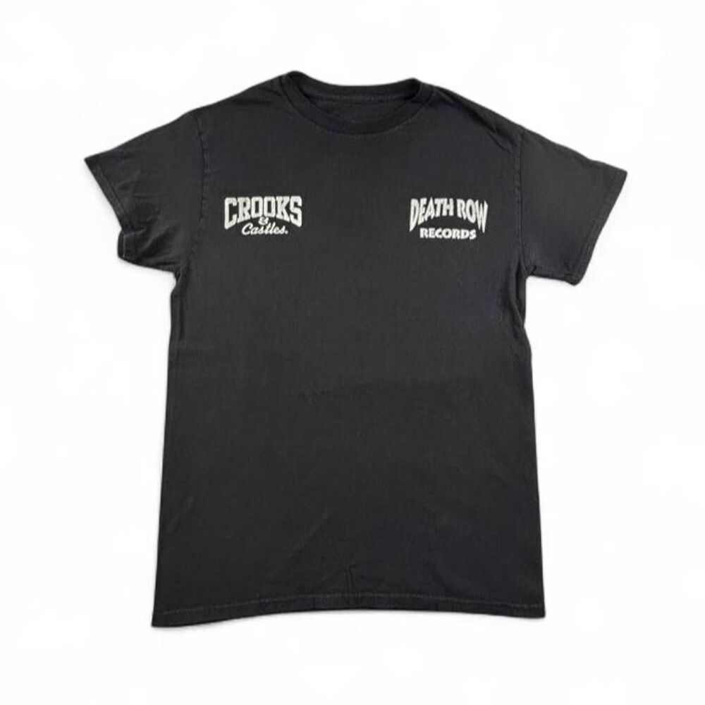 Crooks & Castles Death Row Records Graphic T-Shirt Men's Small Black Cotton Tee